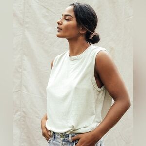 NWT Jungmaven Malibu Muscle Tee, Washed White, XS